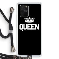 Queen zwart: Samsung Galaxy S10 Lite Transparant Hoesje met koord