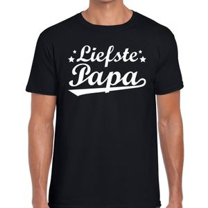 Liefste papa cadeau t-shirt zwart heren 2XL  -
