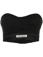 Patrizia Pepe haut bustier à patch logo - Noir - thumbnail