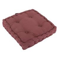 Atmosphera Vloerkussen Square - wijn rood - katoen - 38,5 x 38,5 x 8 cm - vierkant - Extra dik