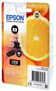 Epson Oranges Singlepack Photo Black 33XL Claria Premium Ink