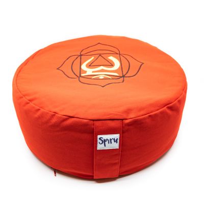 Spiru Meditatiekussen Katoen Rood - 1e Chakra Muladhara - 36 x 15 cm