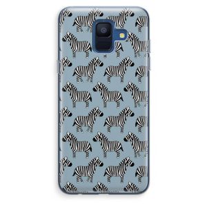 Zebra: Samsung Galaxy A6 (2018) Transparant Hoesje