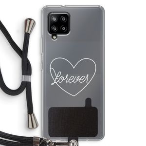 Forever heart pastel: Samsung Galaxy A42 5G Transparant Hoesje met koord
