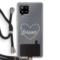 Forever heart pastel: Samsung Galaxy A42 5G Transparant Hoesje met koord