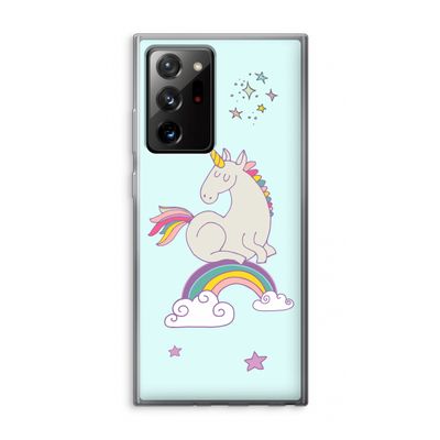 Regenboog eenhoorn: Samsung Galaxy Note 20 Ultra / Note 20 Ultra 5G Transparant Hoesje