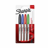 Viltstift Sharpie rond 0.9mm assorti blister Ãƒ 4 stuks