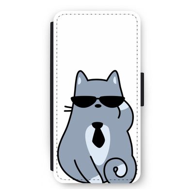 Cool cat: iPhone 12 Pro Max Flip Hoesje