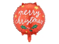 Merry Christmas folieballon Rood 45 cm