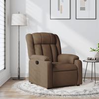Fauteuil verstelbaar stof bruin