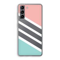 Strepen pastel: Samsung Galaxy S21 Transparant Hoesje