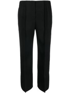 Jil Sander pantalon court en laine à coupe ample - Noir