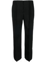 Jil Sander pantalon court en laine à coupe ample - Noir