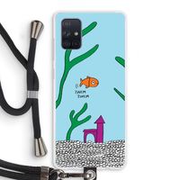 Aquarium: Samsung Galaxy A71 Transparant Hoesje met koord