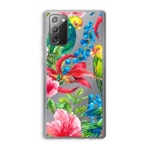 Papegaaien: Samsung Galaxy Note 20 / Note 20 5G Transparant Hoesje