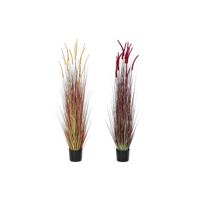Decoratieve plant DKD Home Decor Oranje Polyethyleen Bordeaux PVC 30 x 30 x 150 cm (2 Stuks)