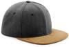 Beechfield CB668 Suede Peak Snapback - Vintage Black - One Size