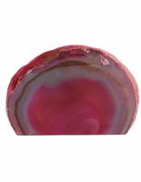 Agaat Eindstuk Roze Bijgekleurd (Model 1) - thumbnail