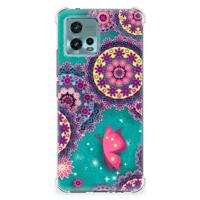 otorola Moto G72 Back Cover Cirkels en Vlinders