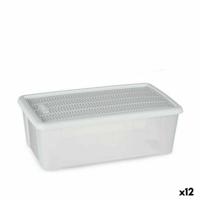 Opbergbak met Deksel Stefanplast Elegance Wit Plastic 5 L 19,5 x 11,5 x 33 cm (12 Stuks)