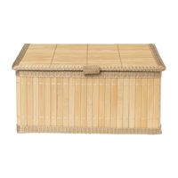 Bamboe mand met deksel - 15x32x25 cm