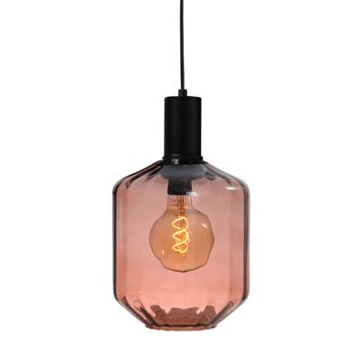 Masterlight Hanglamp zwartPorto met Jagger red glas - Ø 19cm - 2710-05-05-9