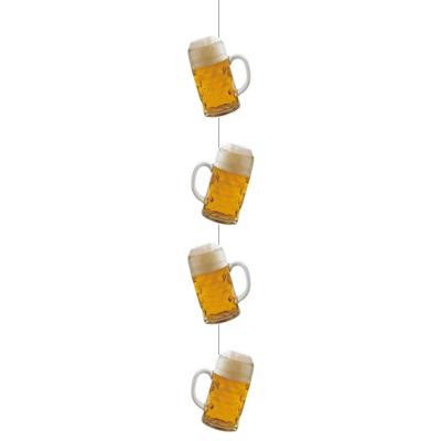 Bierslinger 100 cm - Bier hangdecoratie slinger - Oktoberfest/Bierfeest versiering - papier