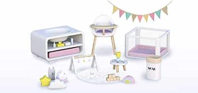 Famosa Mymy city speelhuis, meubelset voor mymy speelkamer met box bed en comode