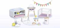 Famosa Mymy city speelhuis, meubelset voor mymy speelkamer met box bed en comode