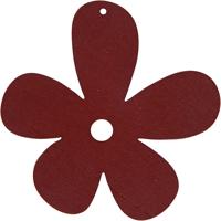 Creativ Company Bloem, afm 57x51 mm, dikte 2 mm, wijnrood, 10 stuk/ 1 doos