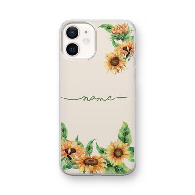 Zonnebloemen: iPhone 12 mini Transparant Hoesje