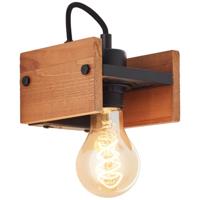 Brilliant PlafondlampCalandra houtbruin met zwart - 99448/76