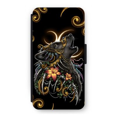 Huilende Wolf: iPhone 12 Flip Hoesje