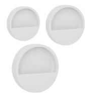 Muur bloempot Wally glossy wit set van 3 Muur bloempot Wally glossy wit set van 3