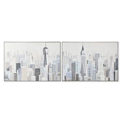 Schilderij Home ESPRIT Stad Loft 122,3 x 4,5 x 82,3 cm (2 Stuks)