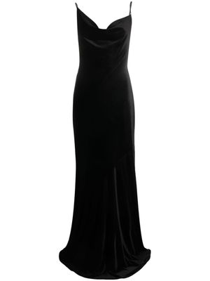 Philosophy Di Lorenzo Serafini robe longue en velours à col bénitier - Noir