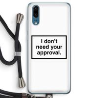 Don't need approval: Huawei P20 Transparant Hoesje met koord