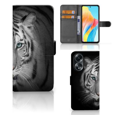 OPPO A58 4G | Telefoonhoesje | Met pasjeshouder | Tijger
