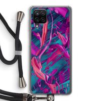 Pink Clouds: Samsung Galaxy A12 Transparant Hoesje met koord Pink Clouds: Samsung Galaxy A12 Transparant Hoesje met koord