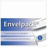Enkele kaart Papyrus Envelpack Design A6 105x148mm wit 894426 set van 25 | 10 stuks