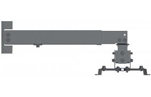 Manhattan 461207 Beamer-wandbeugel Kantelbaar en zwenkbaar Afstand vloer-plafond (max.): 43 cm Afstand tot de muur (max.): 56 cm Zwart