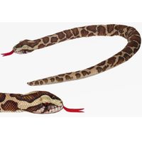 Slangen speelgoed artikelen Birmese python knuffelbeest bruin 150 cm - thumbnail