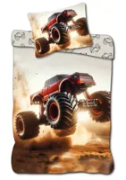 Dekbedovertrek Monstertruck 140 x 200 cm 70 x 90 cm - 100% katoen