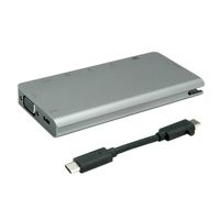 ROLINE 12.02.1022 laptop dock & poortreplicator Bedraad USB 3.2 Gen 1 (3.1 Gen 1) Type-C Grijs - thumbnail