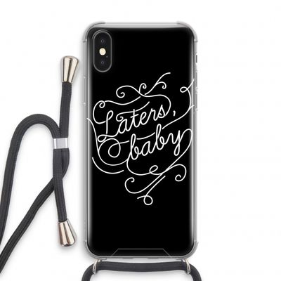 Laters, baby: iPhone X Transparant Hoesje met koord