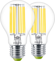 Philips LED Filament lamp - 4W - E27 - warm wit licht 2-pack