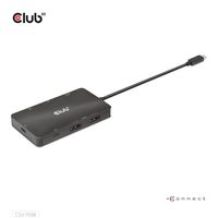 CLUB3D USB Gen2 Type-C to Dual DisplayPort 4k60Hz 7-in-1 HUB - 2x Displayport - thumbnail