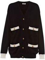 Miu Miu cardigan en cachemire à col v - Noir