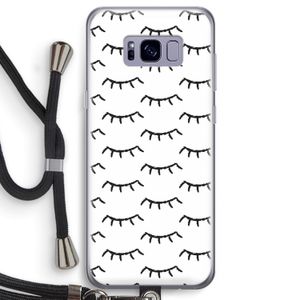 Wimpers: Samsung Galaxy S8 Transparant Hoesje met koord
