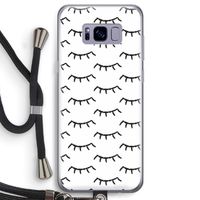 Wimpers: Samsung Galaxy S8 Transparant Hoesje met koord